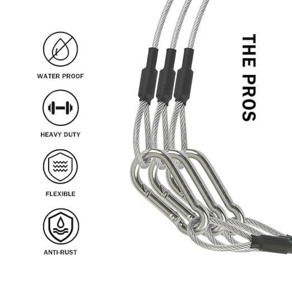 Cable Lock Flexible - Câble de sécurité en acier inoxydable,